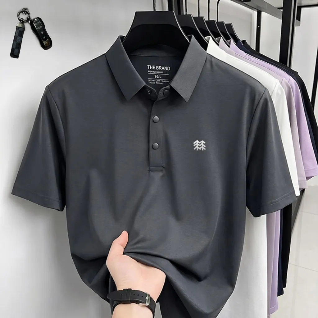 [Kelon] Free BMW keychain🔑26 spring and summer high-quality seamless men's lapel short-sleeved POLO shirt, made of traceless spandex fabric, with Breathable thermal insulation properties. It feels very delicate and textured, and all details are made with 5D printing process LOGO on the chest, which reflects the three-dimensional effect. It is in line with the brand's consistent design style. ️Fashionable T-shirt with excellent upper body effect. ️Can be worn casually or business, and it can be worn alone without any problem! Sizes: M-4XL (maximum weight can be worn), please state your height and weight when placing an order.